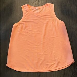 Calia Peach Sleeveless Ribbed Women's Top, Size Large